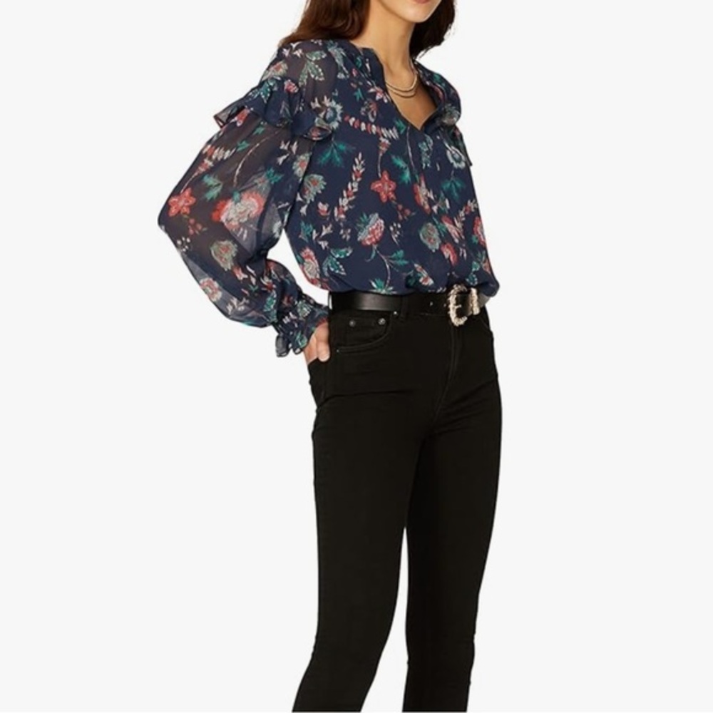 Derek lam blue floral blouse - size 44 or large